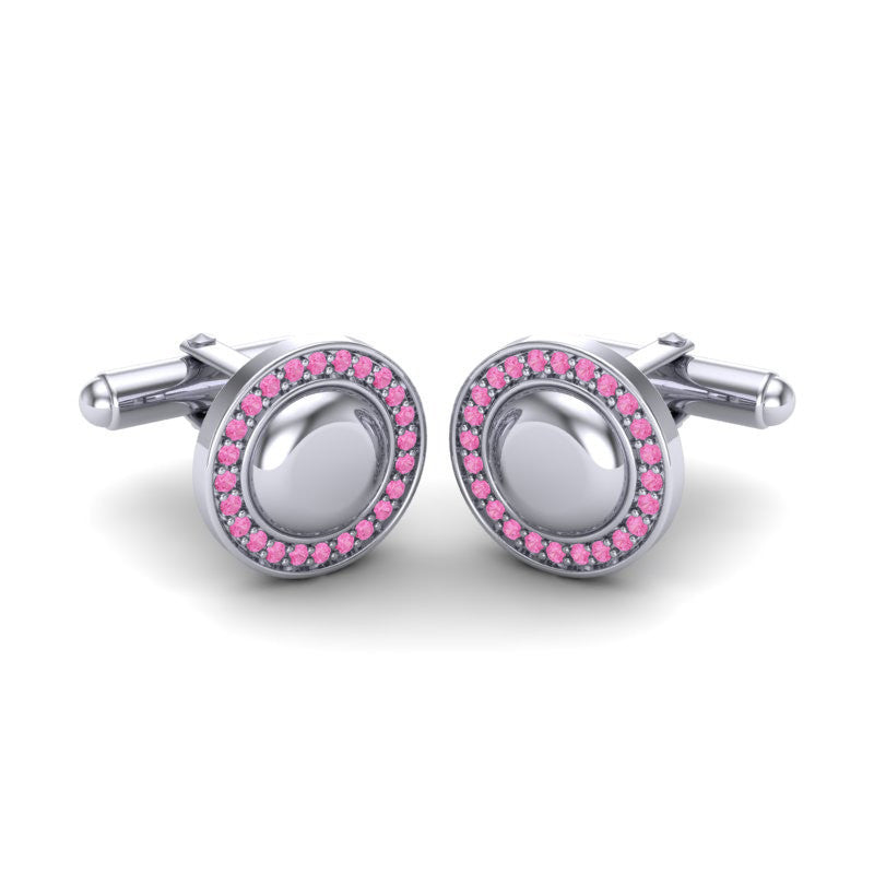 Pink Tourmaline Cufflinks