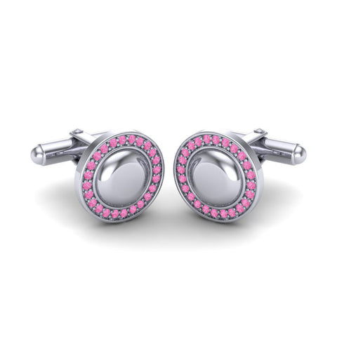 Pink Tourmaline Cufflinks