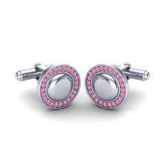 Pink Tourmaline Cufflinks