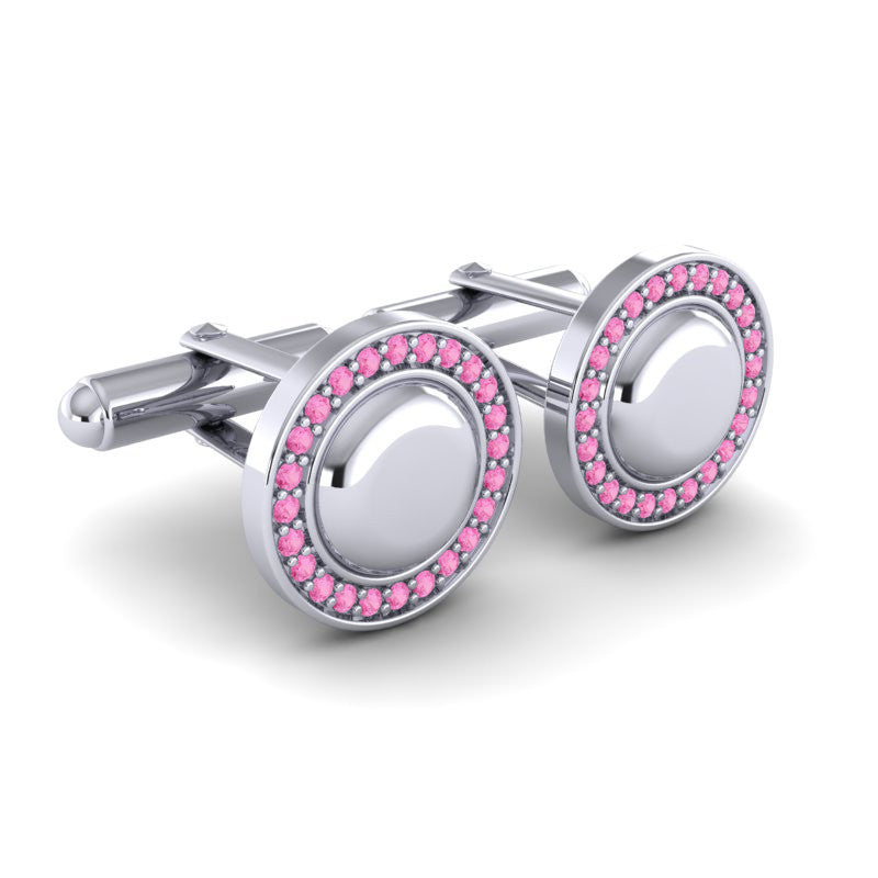 Pink Tourmaline Cufflinks
