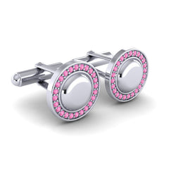 Pink Tourmaline Cufflinks