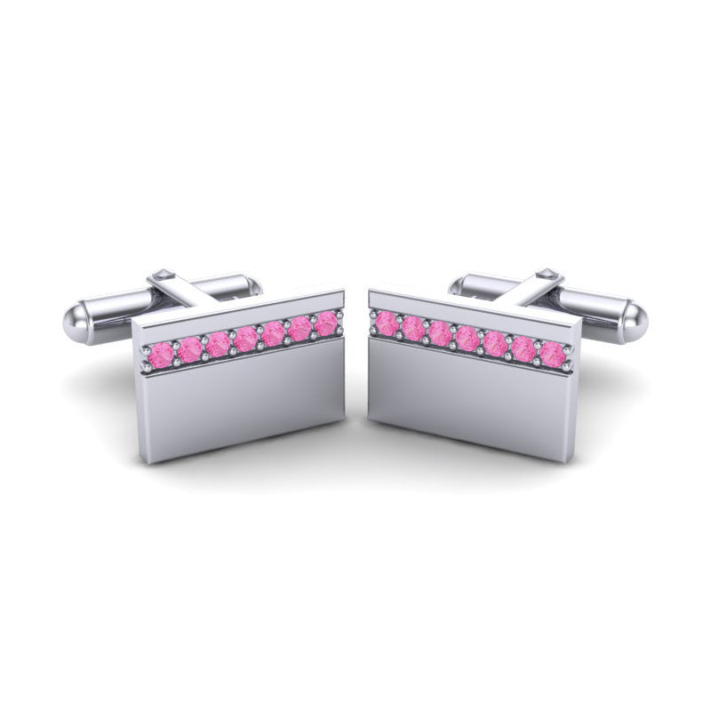 Pink Tourmaline Cufflinks