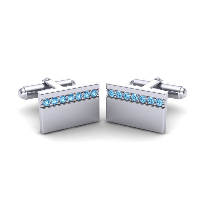 Swiss Blue Topaz Cufflinks