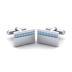 Swiss Blue Topaz Cufflinks
