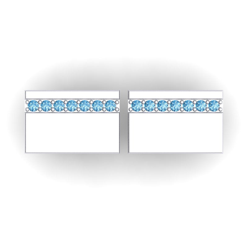 Swiss Blue Topaz Cufflinks