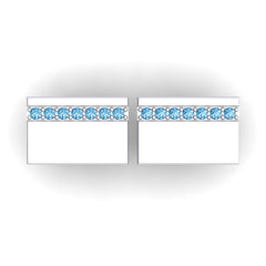 Swiss Blue Topaz Cufflinks
