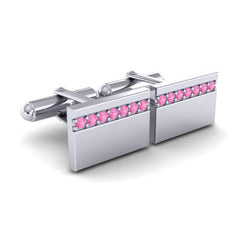 Pink Tourmaline Cufflinks