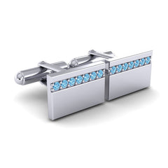 Swiss Blue Topaz Cufflinks