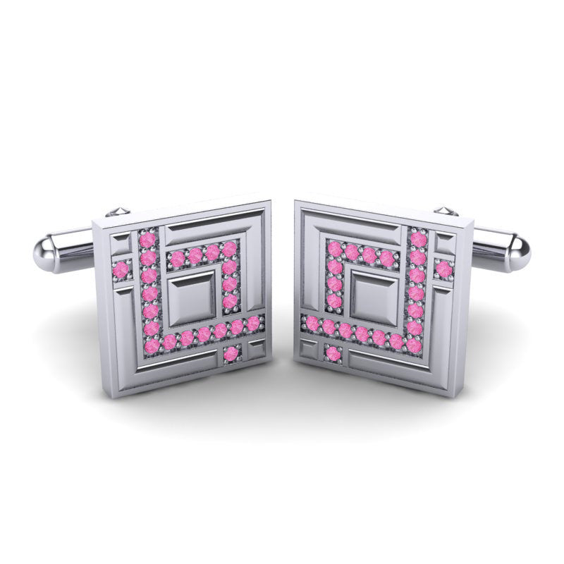 Pink Tourmaline Cufflinks