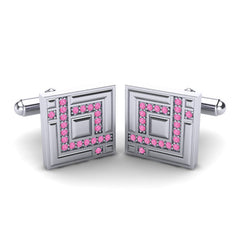 Pink Tourmaline Cufflinks