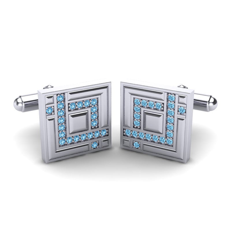 Swiss Blue Topaz Cufflinks