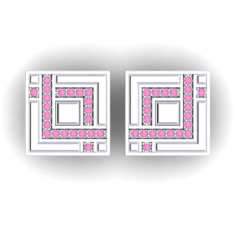 Pink Tourmaline Cufflinks