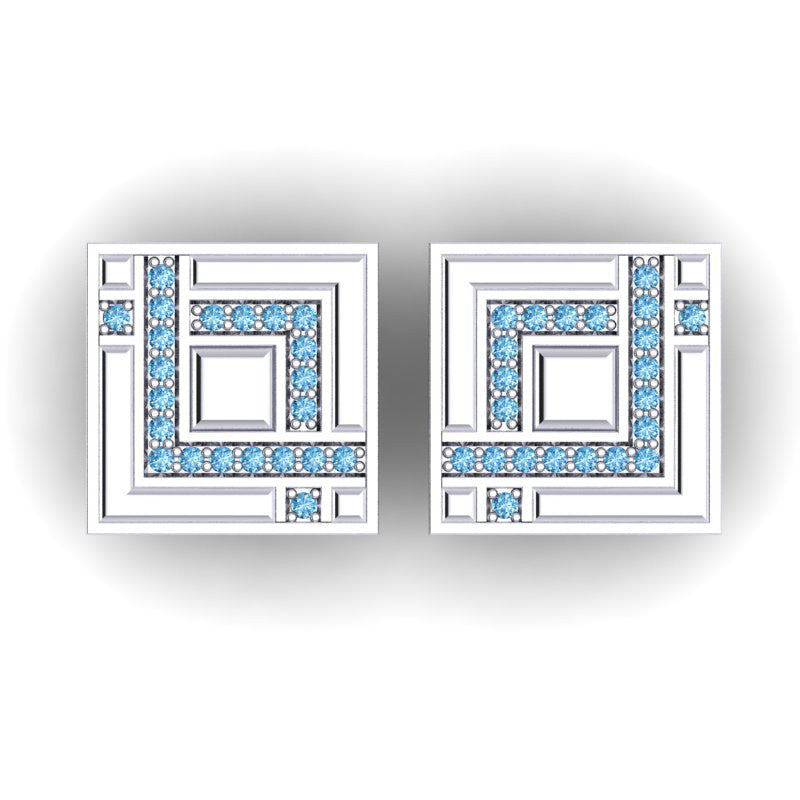 Swiss Blue Topaz Cufflinks
