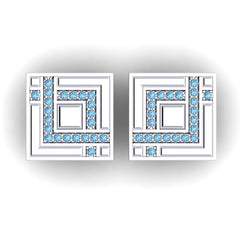 Swiss Blue Topaz Cufflinks