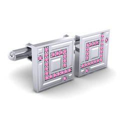 Pink Tourmaline Cufflinks