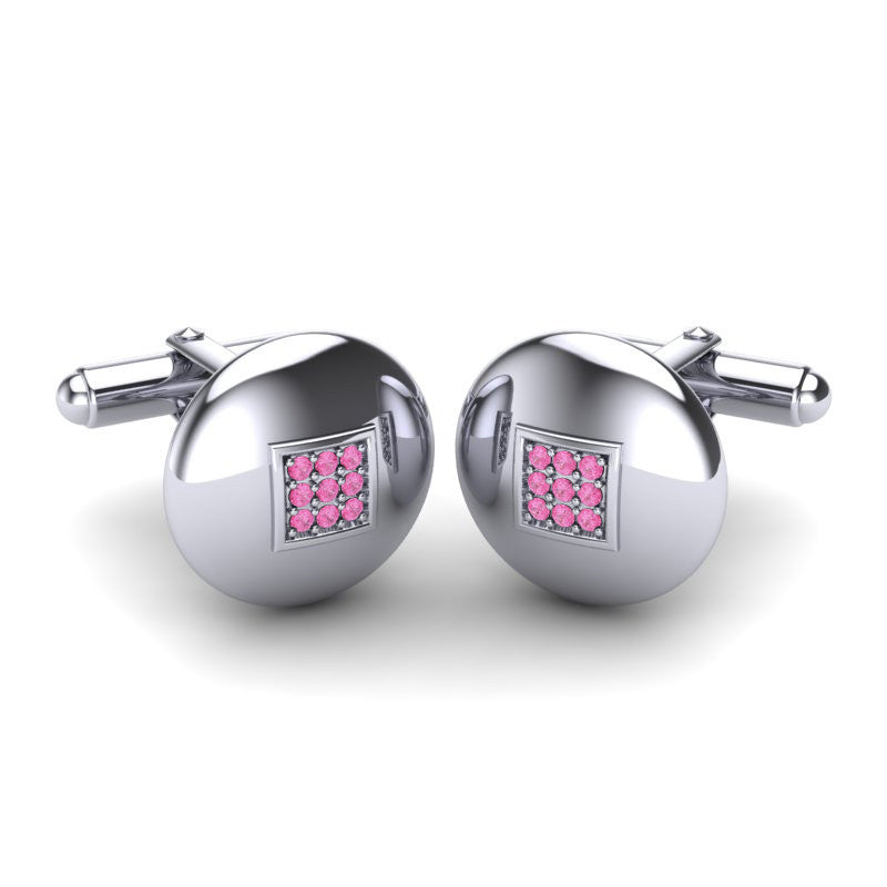Pink Tourmaline Cufflinks