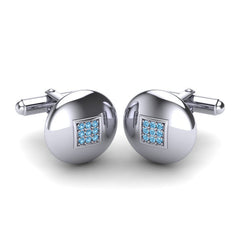 Swiss Blue Topaz Cufflinks