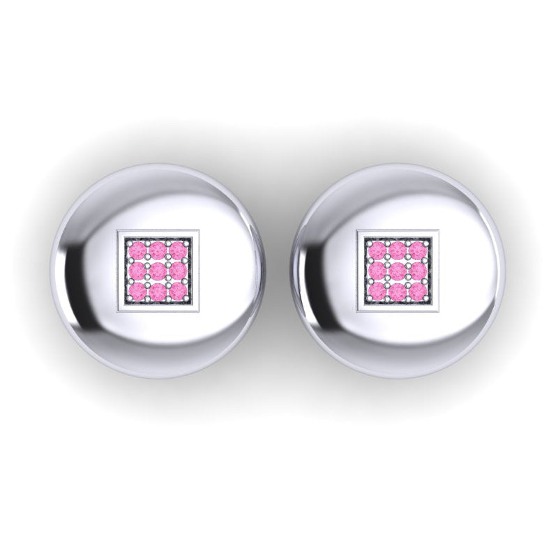 Pink Tourmaline Cufflinks