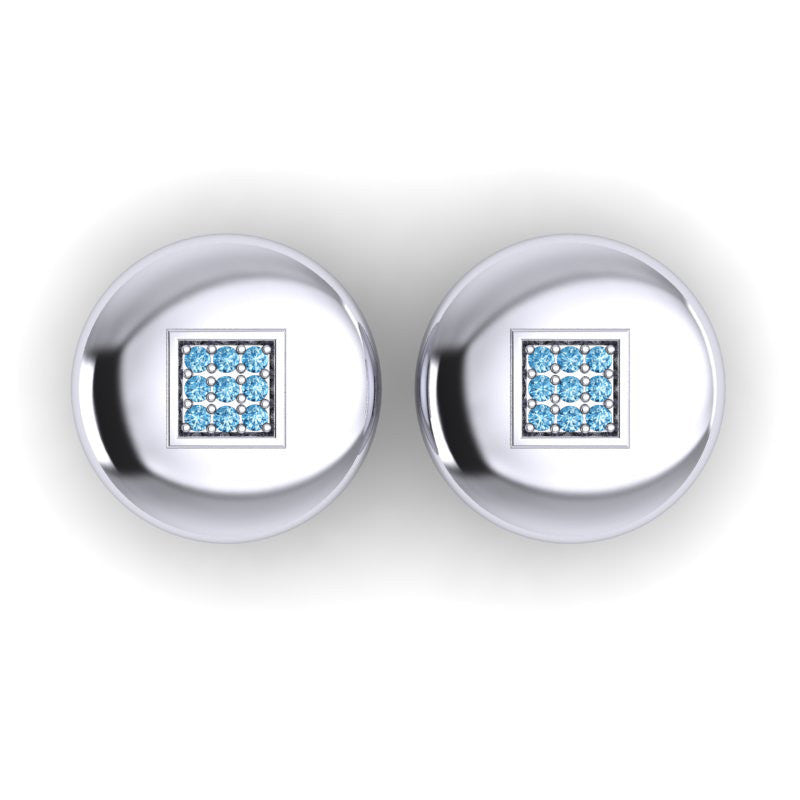 Swiss Blue Topaz Cufflinks
