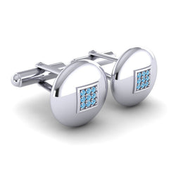 Swiss Blue Topaz Cufflinks