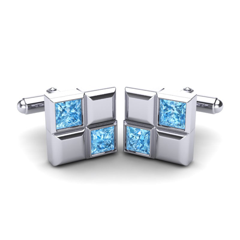 Swiss Blue Topaz Cufflinks