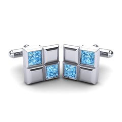 Swiss Blue Topaz Cufflinks