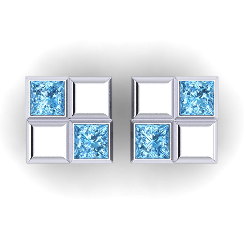 Swiss Blue Topaz Cufflinks