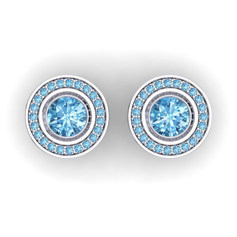Swiss Blue Topaz Cufflinks