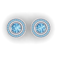 Swiss Blue Topaz Cufflinks