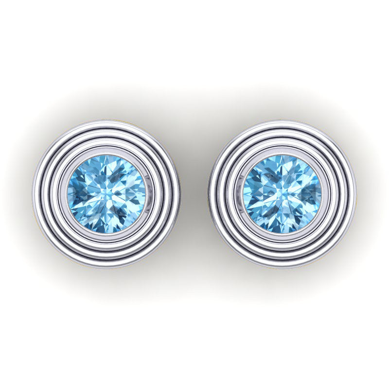 Swiss Blue Topaz Cufflinks