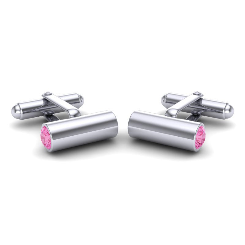 Pink Tourmaline Cufflinks