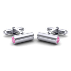 Pink Tourmaline Cufflinks