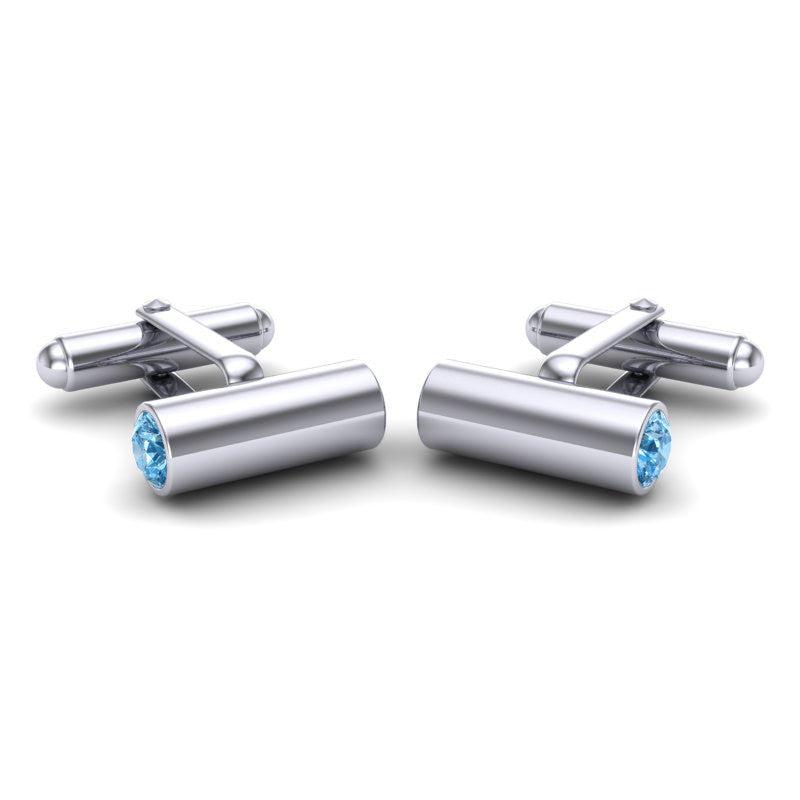 Swiss Blue Topaz Cufflinks