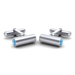 Swiss Blue Topaz Cufflinks