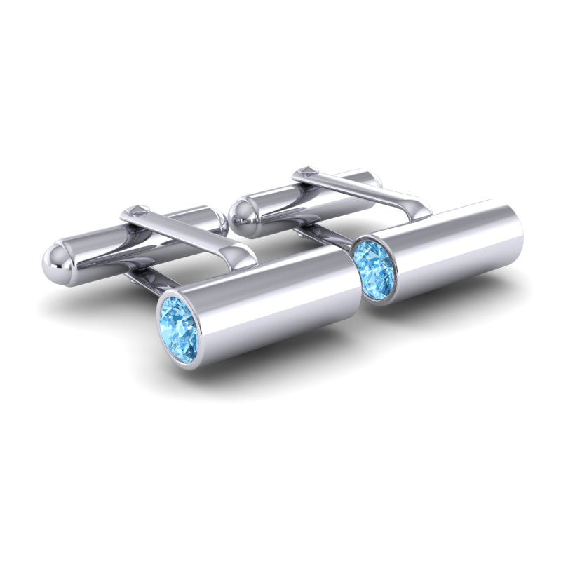 Swiss Blue Topaz Cufflinks