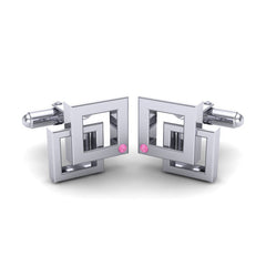 Pink Tourmaline Cufflinks