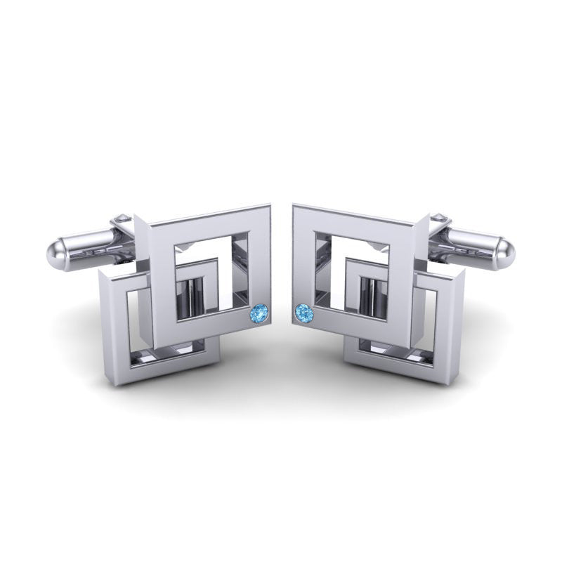 Swiss Blue Topaz Cufflinks