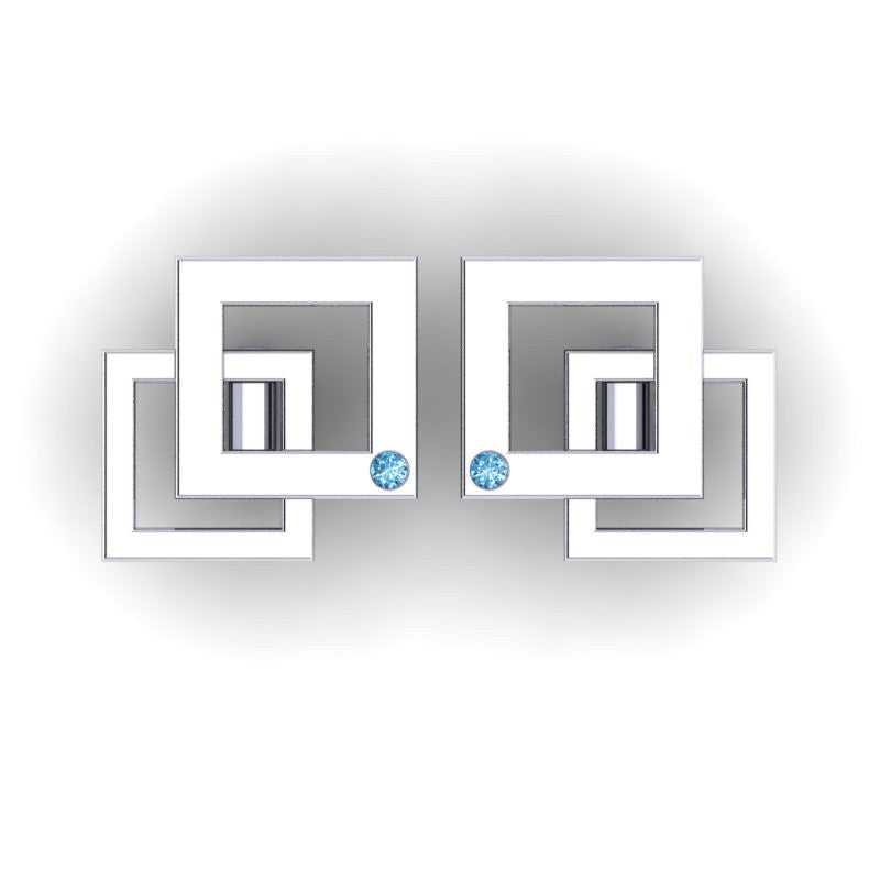 Swiss Blue Topaz Cufflinks