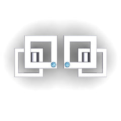 Swiss Blue Topaz Cufflinks