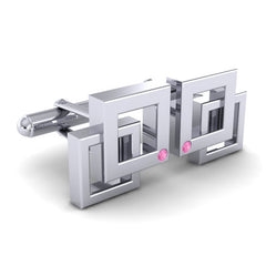 Pink Tourmaline Cufflinks