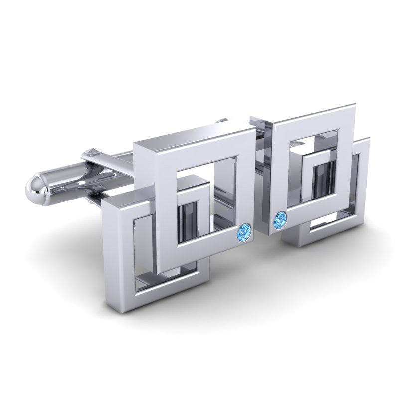 Swiss Blue Topaz Cufflinks