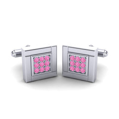 Pink Tourmaline Cufflinks