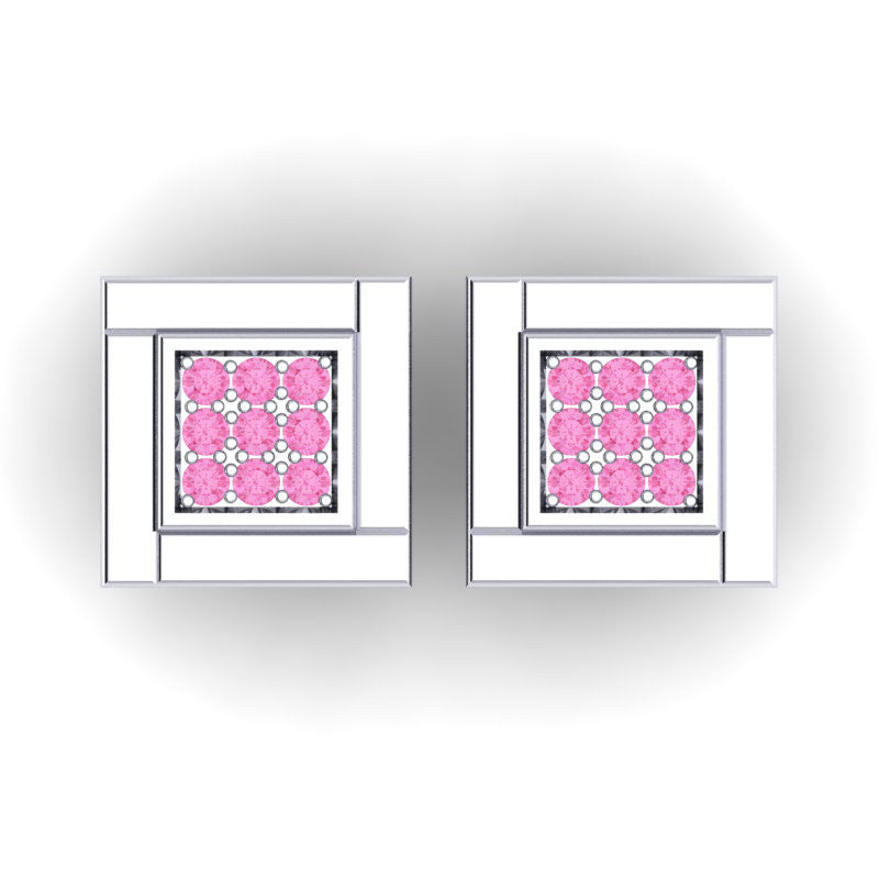 Pink Tourmaline Cufflinks