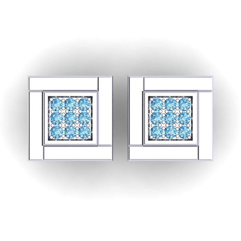 Swiss Blue Topaz Cufflinks