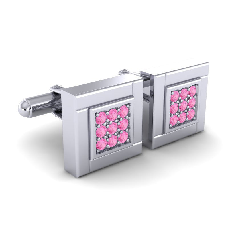 Pink Tourmaline Cufflinks