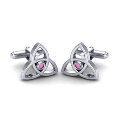 Pink Tourmaline Cufflinks
