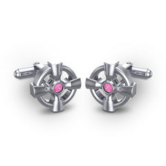 Pink Tourmaline Cufflinks