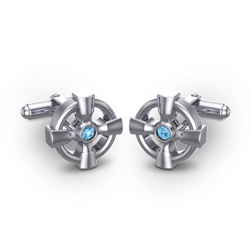 Swiss Blue Topaz Cufflinks