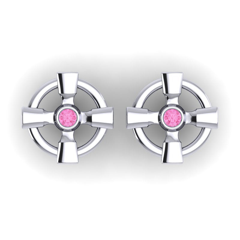 Pink Tourmaline Cufflinks