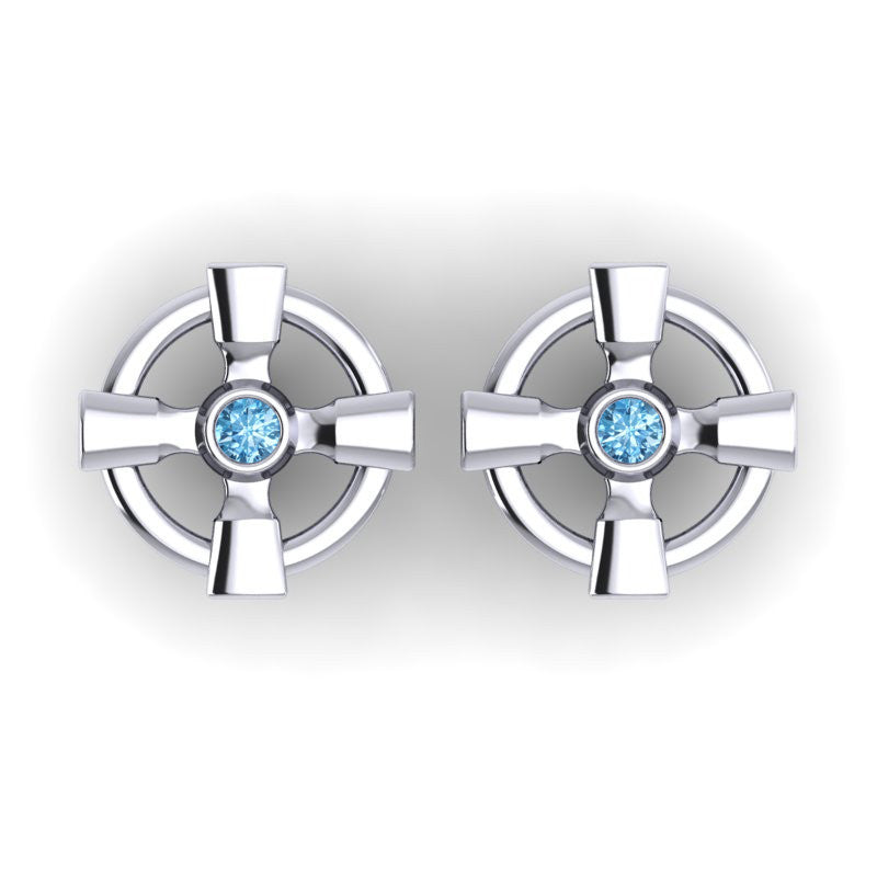 Swiss Blue Topaz Cufflinks